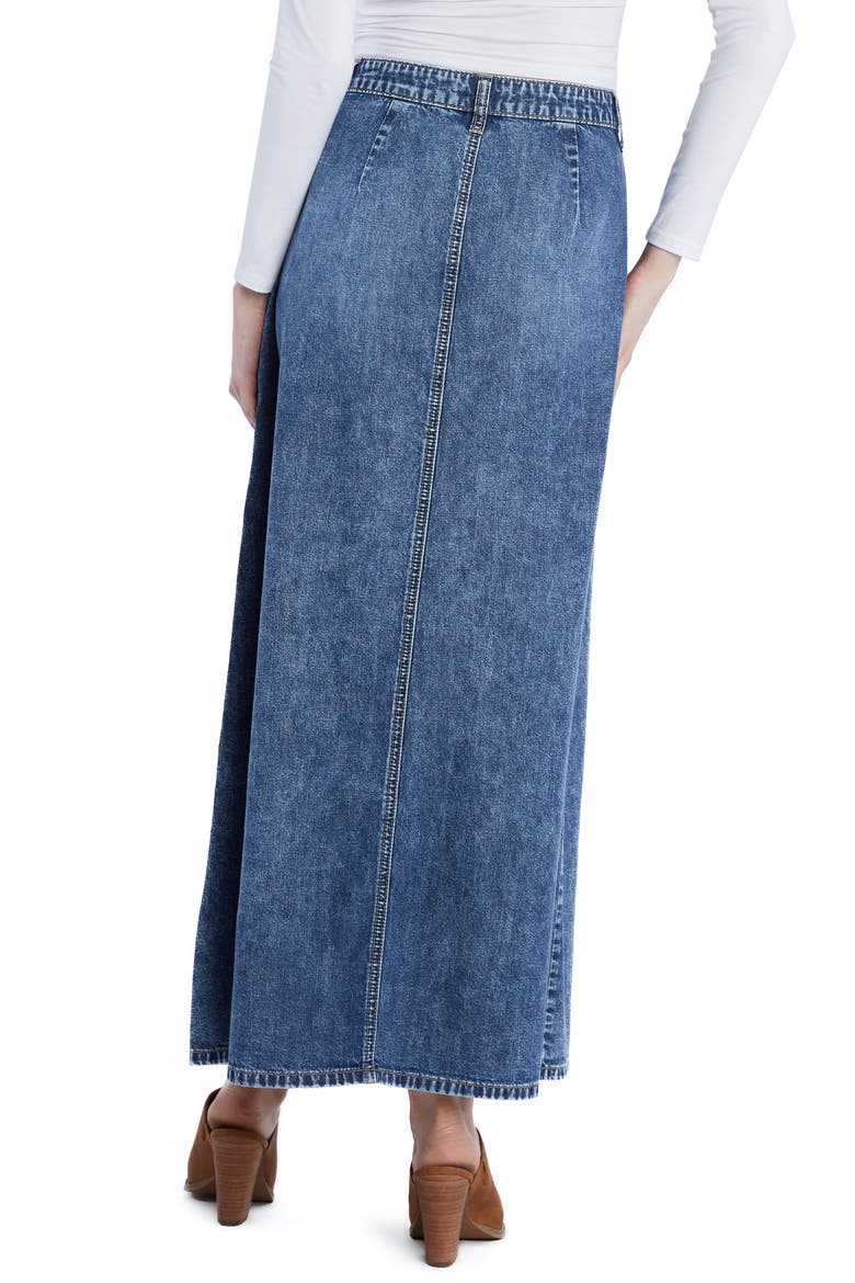 Denim Maxi Skirt, Alternate, color, PACIFIC BLUE