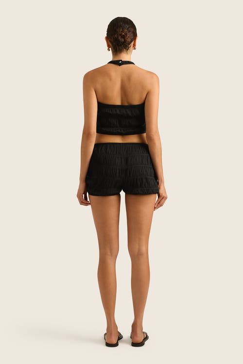 Hope And May Bebi Cotton Halter Neck Top In Ink