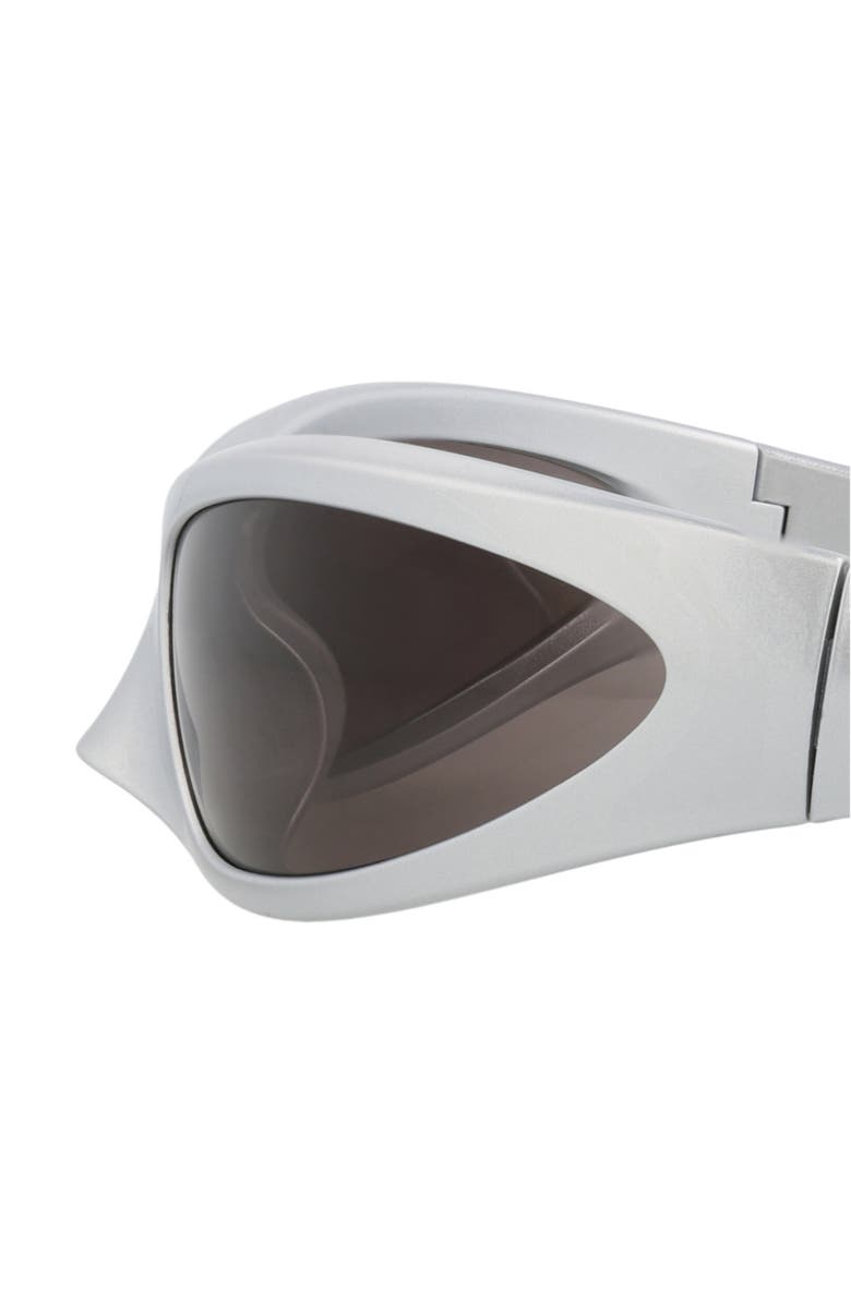 Balenciaga 80mm Wraparound Sunglasses, Alternate, color,