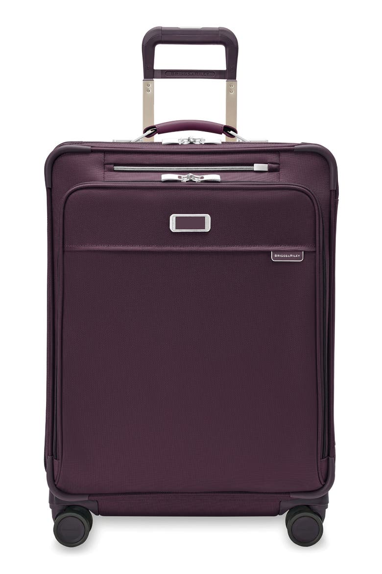 Baseline 26-Inch Medium Expandable Spinner Suitcase, Main, color, PLUM