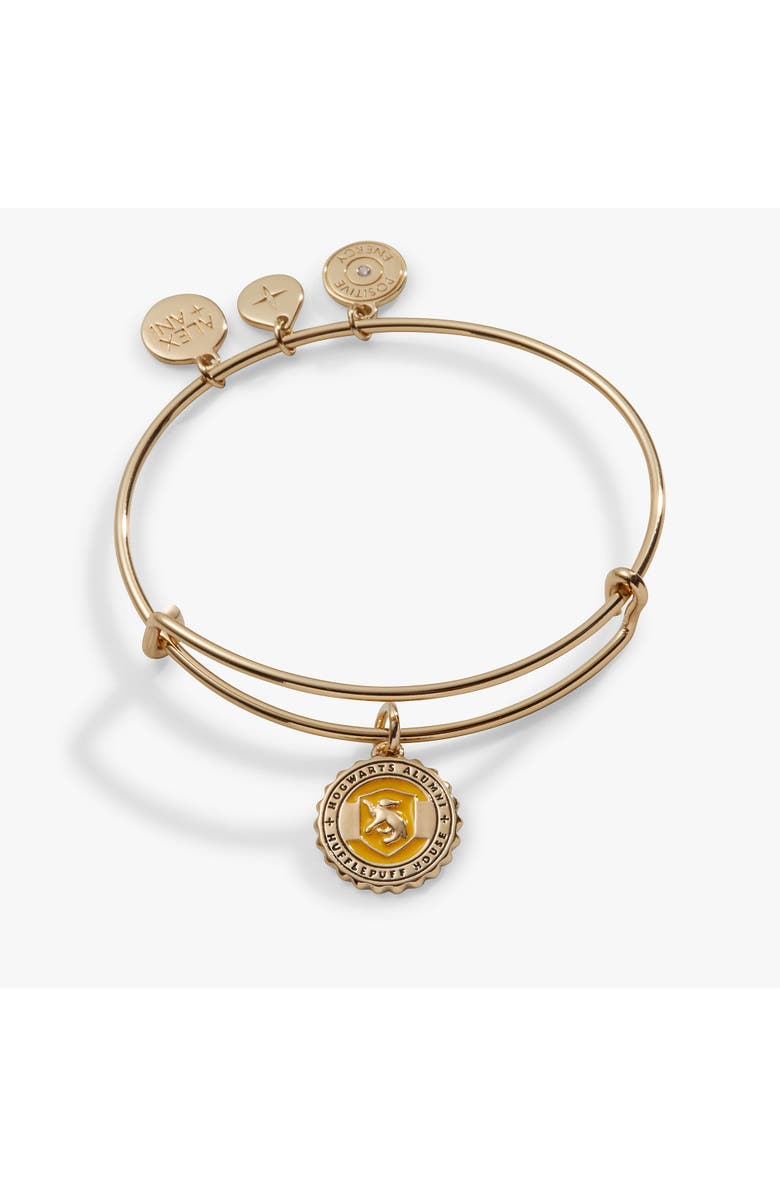 Alex and Ani Harry Potter<sup>™</sup> Hufflepuff House Charm Bangle Bracelet, Main, color, Gold