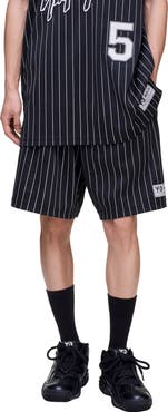 Y-3 Mesh Pinstripe Shorts