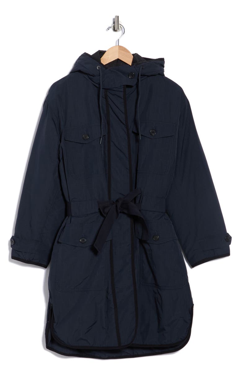 rag & bone Regan Ripstop Hooded Coat, Alternate, color, Salute