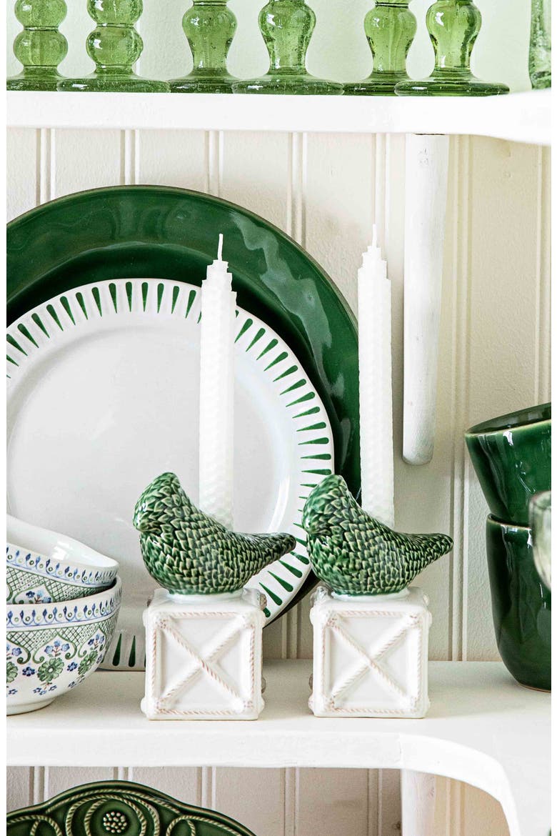 Berry & Thread Bird Set of 2 Candlesticks, Alternate, color, GREEN MULTI