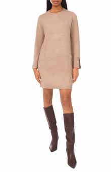 Halogen® Crewneck Long Sleeve Dress