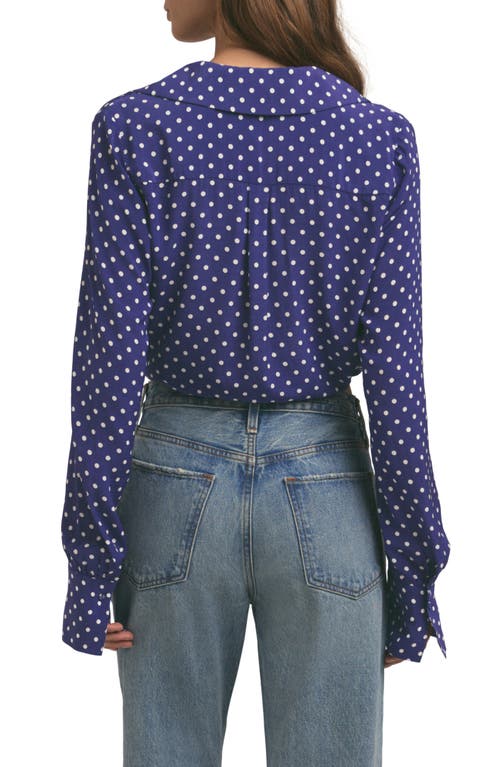 Shop Favorite Daughter The Parker Polka Dot Long Sleeve Button-up Shirt In Venetian Ditsy Dot