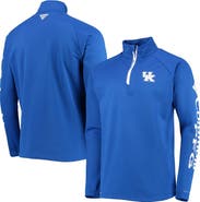 Columbia Men's Columbia Royal Kentucky Wildcats Terminal Tackle Fleece Raglan Omni-Shade Quarter-Zip Jacket