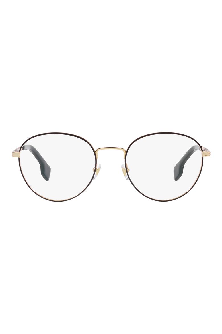 53mm Round Optical Glasses, Main, color, MATTE BLACK