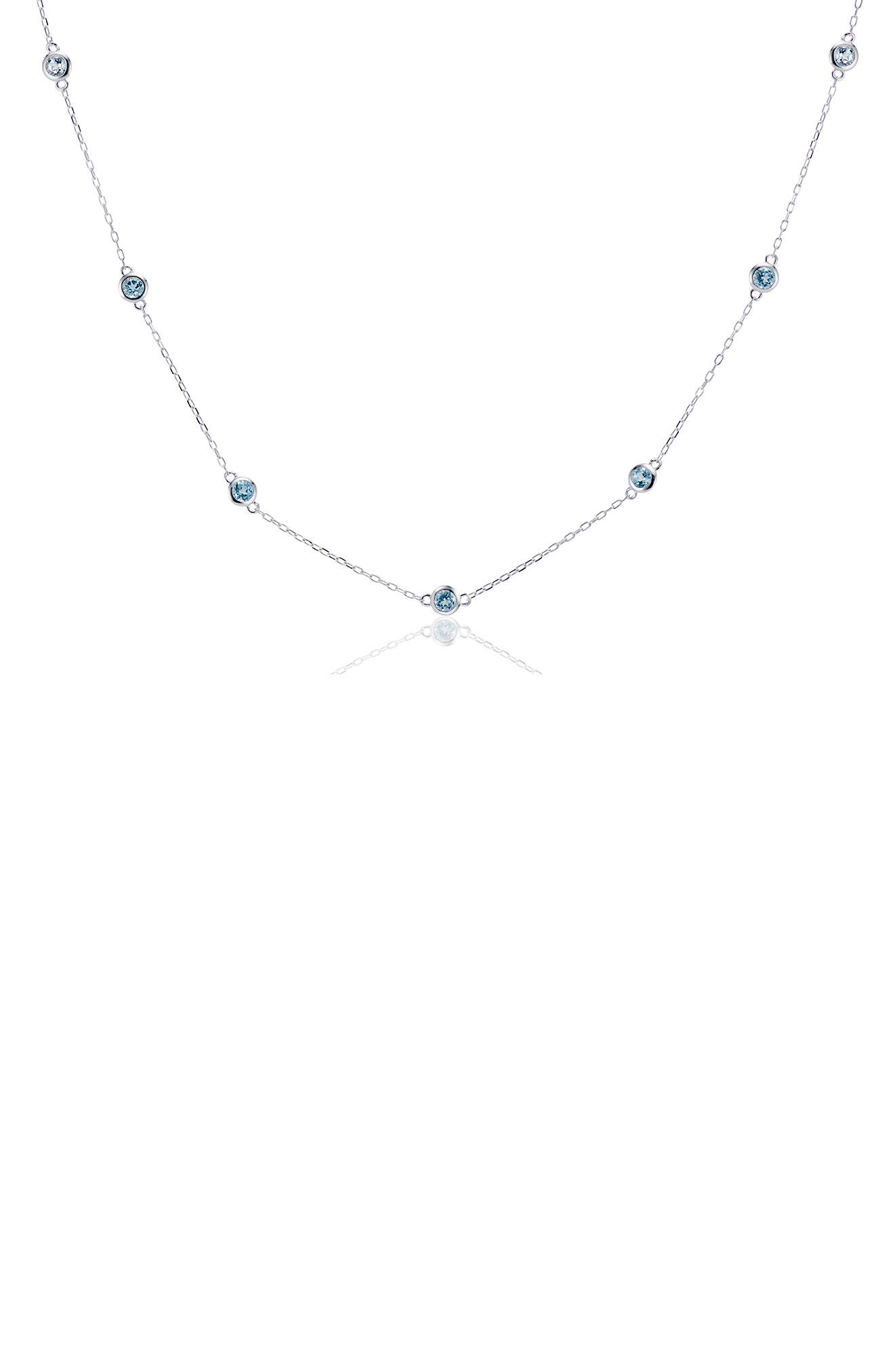 House of Frosted Multistone Station Necklace