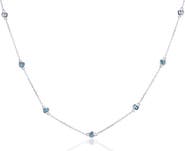 House of Frosted Multistone Station Necklace