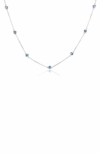 House of Frosted Multistone Station Necklace