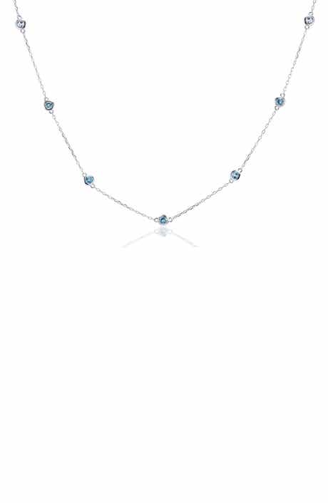 House of Frosted Multistone Station Necklace