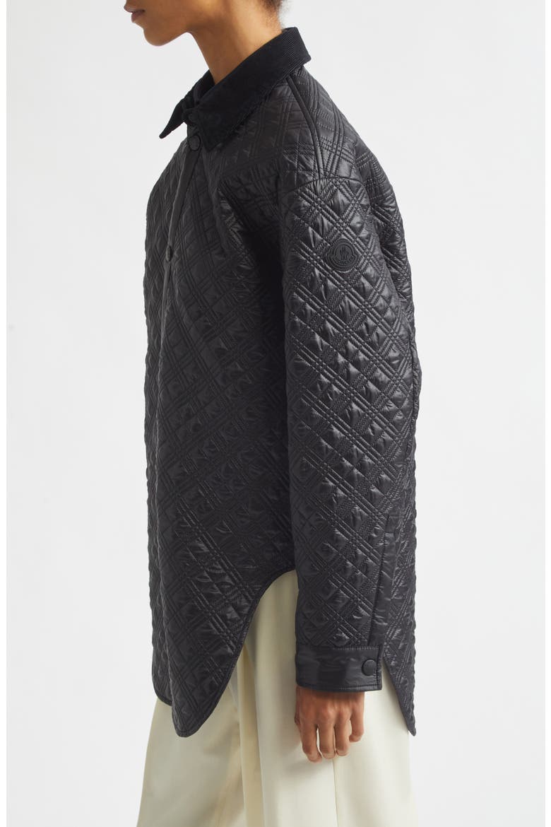 Quilted Shirt Jacket, Alternate, color, BLACK