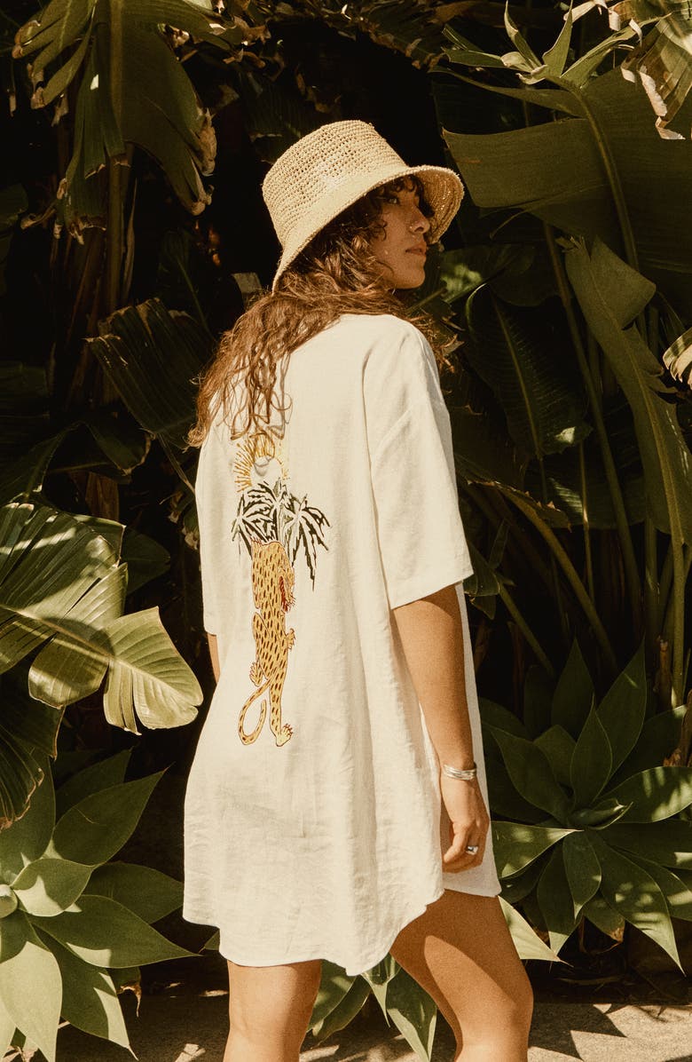 Brixton Ellee Straw Packable Bucket Hat, Alternate, color, Tan