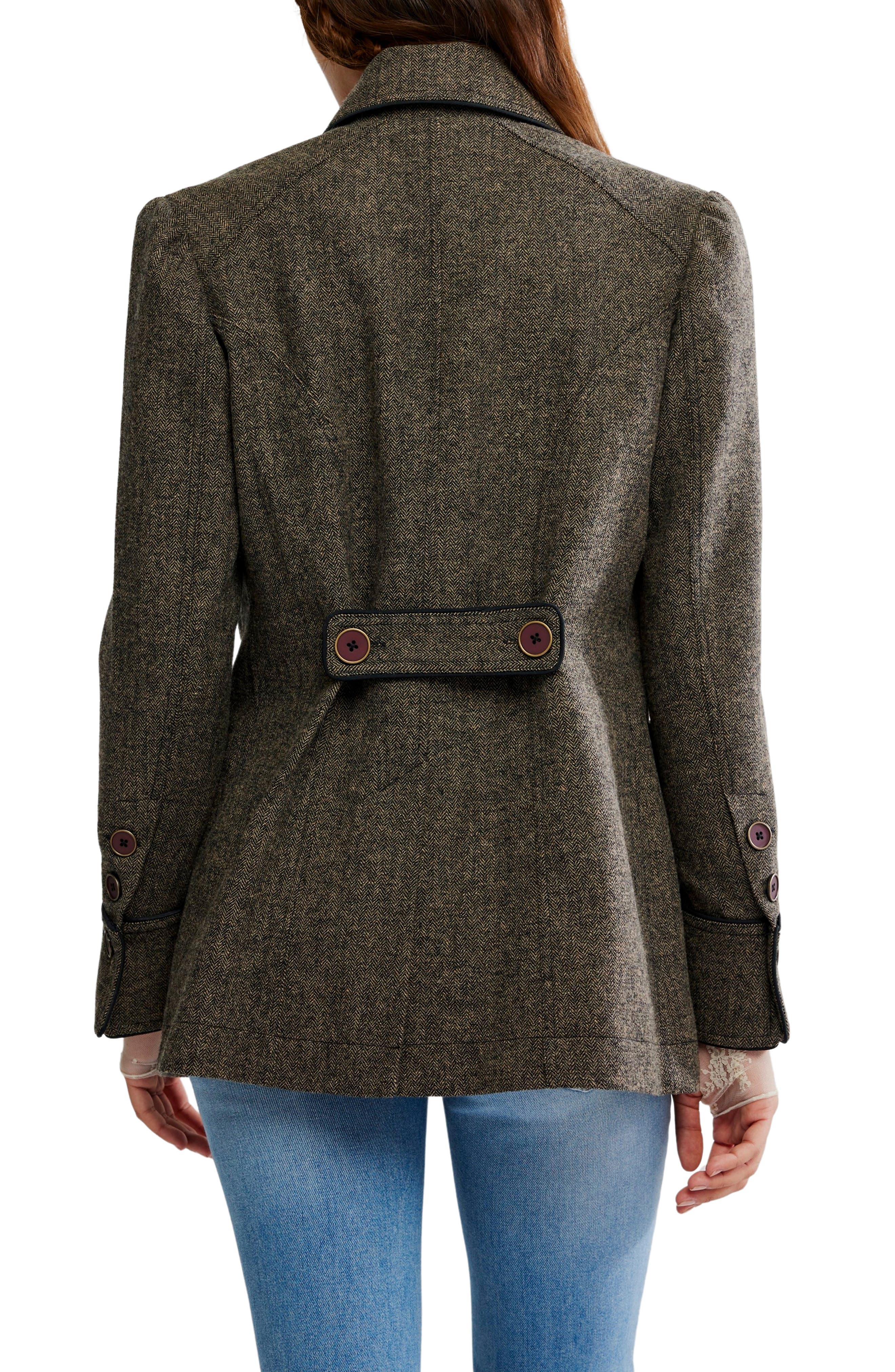 Renaux Herringbone Officer Jacket - image 2