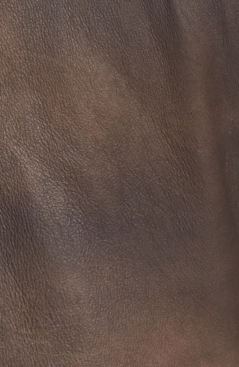 Missani Le Collezioni Contemporary Fit Hybrid Leather Jacket, Alternate, color, 