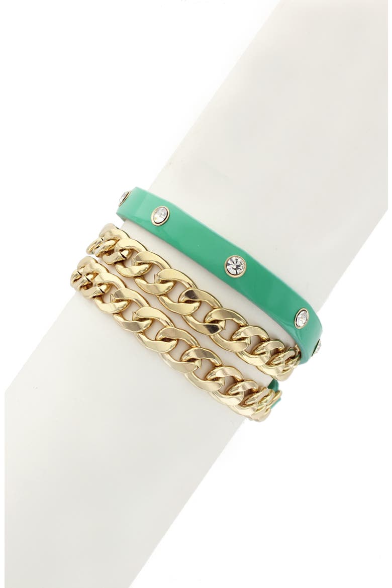Mint Maili Wrap Bracelet, Alternate, color, GOLD / MINT