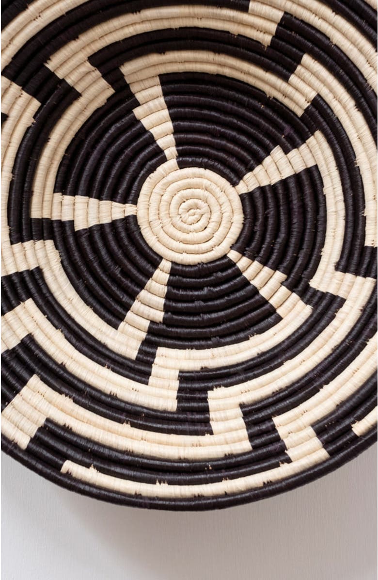 Maadili Collective Large Shield Basket, Alternate, color, Black & Natural Fiber