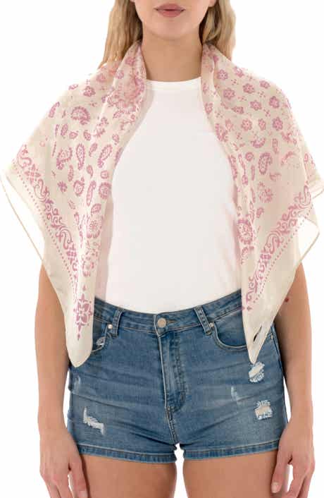 MARCUS ADLER Satina Paisley Square Scarf
