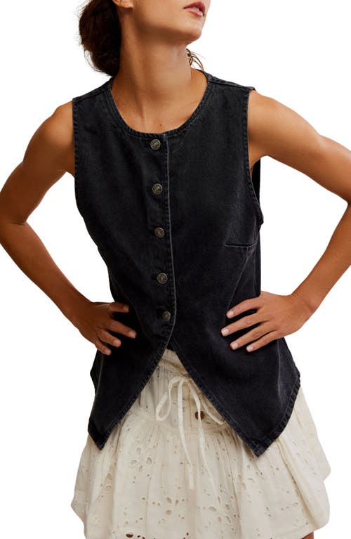 Free People Aimee Vest In Black