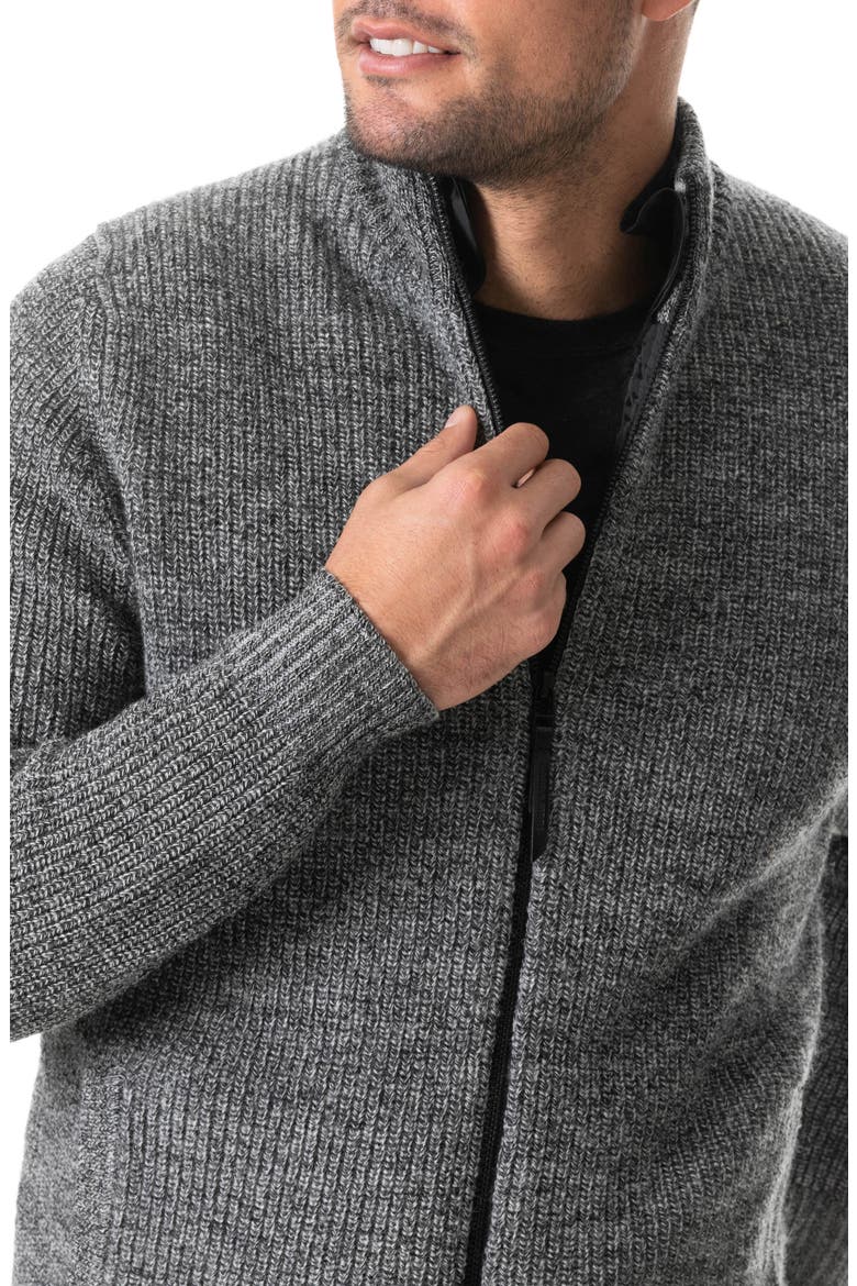 Halcombe Full Zip Wool Sweater, Alternate, color, DALAMATIAN
