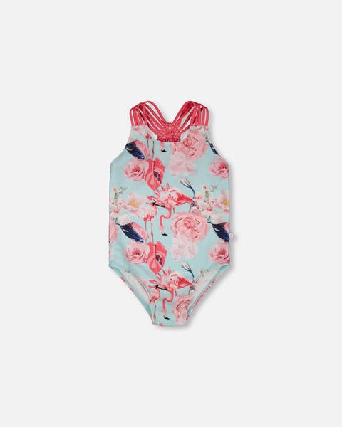 One-Piece Flamingo Swimsuit (Toddler, Little Kid & Big Kid)