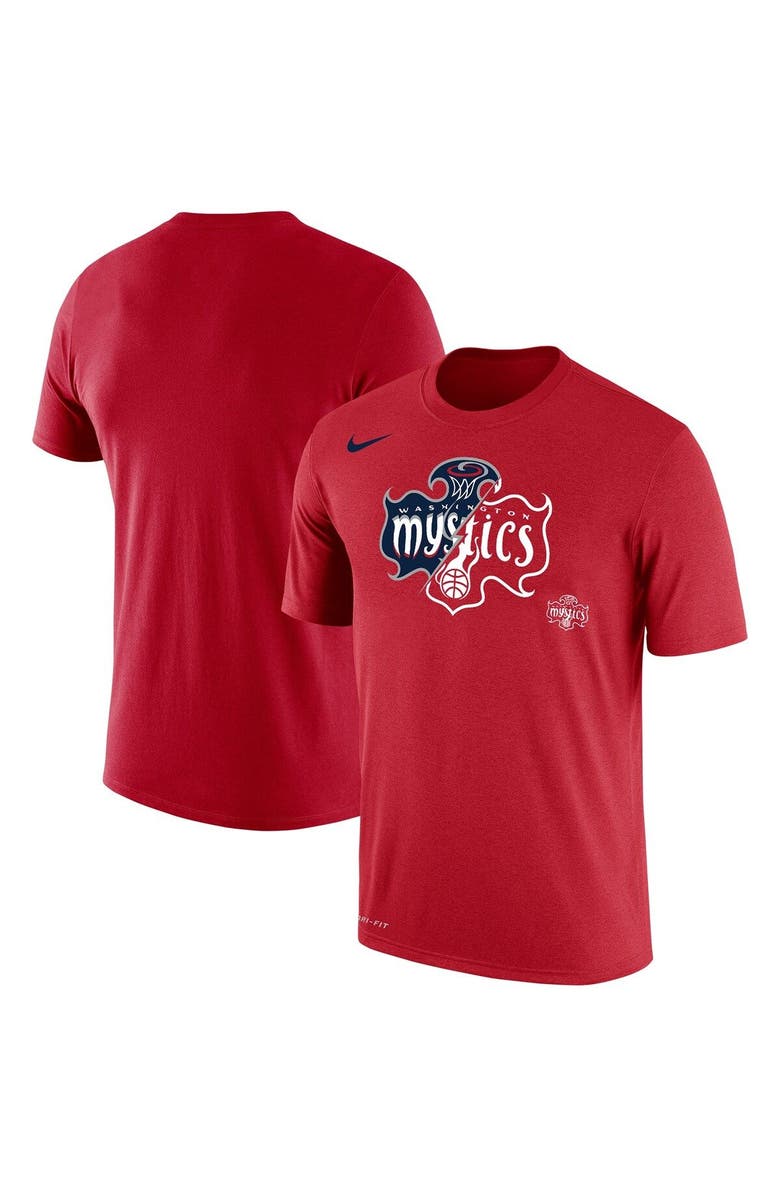 Nike Unisex Nike Red Washington Mystics Split Logo Performance T-Shirt, Main, color, 