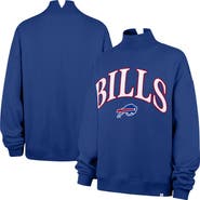 '47 Women's '47 Royal Buffalo Bills Oversized Vantage Mock Neck Sweatshirt