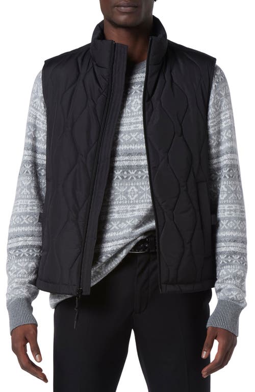 Andrew Marc Hampden Quilt Vest In Black