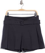 A.L.C. Como Pleated Cotton Blend Shorts