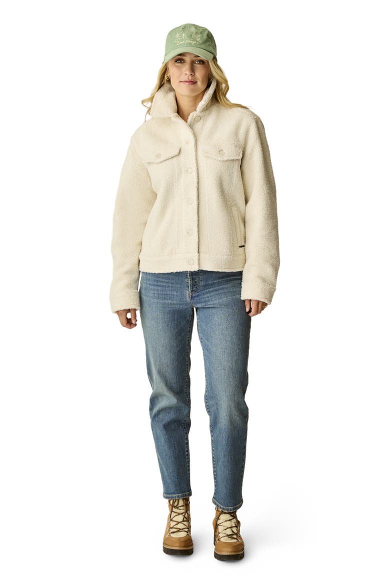 Rhea Boucle Trucker, Alternate, color, Birch