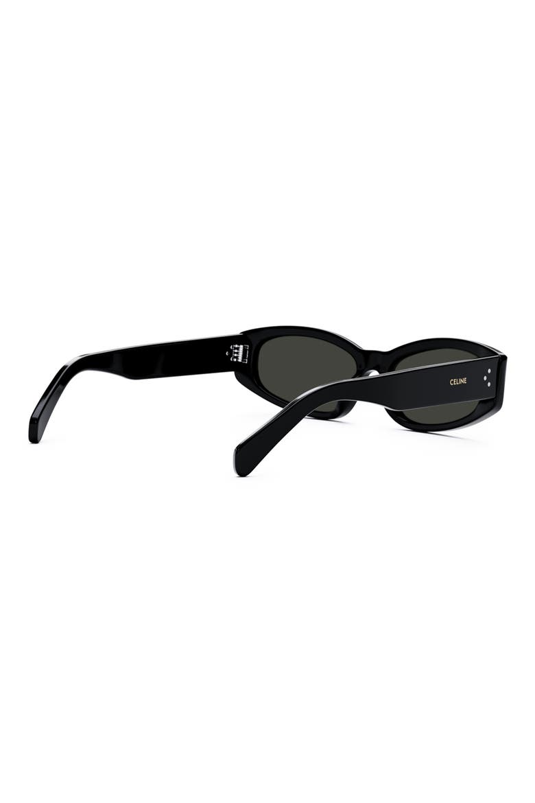 Bold 58mm Rectangular Sunglasses, Alternate, color, BLACK
