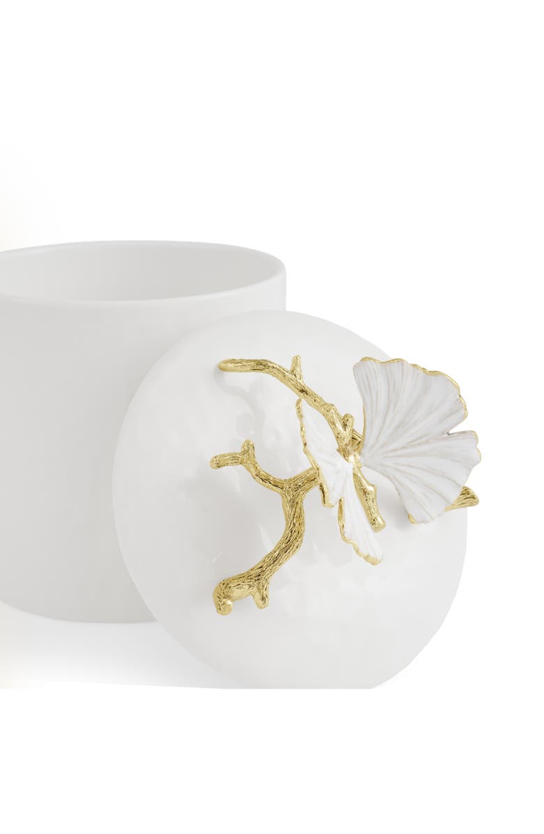 Michael Aram Butterfly Ginkgo Extra Small Canister, Alternate, color, White/ Gold