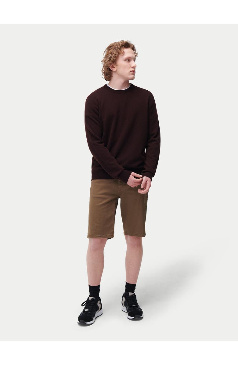 GOBI Mongolian Cashmere Essential Crewneck Cashmere Sweater, Alternate, color, Coffee Bean