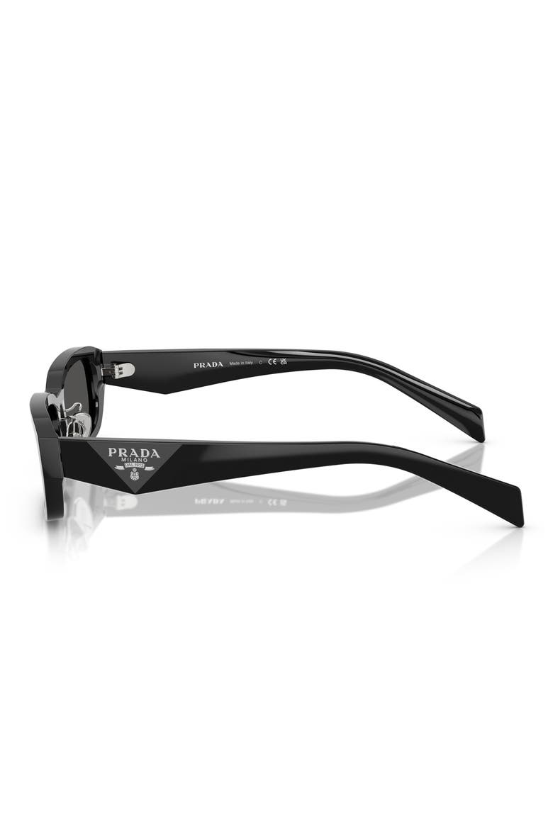 55mm Rectangular Sunglasses, Alternate, color, DARK GREY