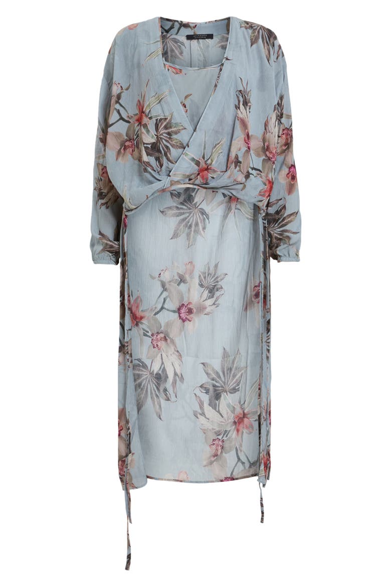 Avala High Low Floral Wrap Top, Alternate, color, ADENA DUSTY BLUE