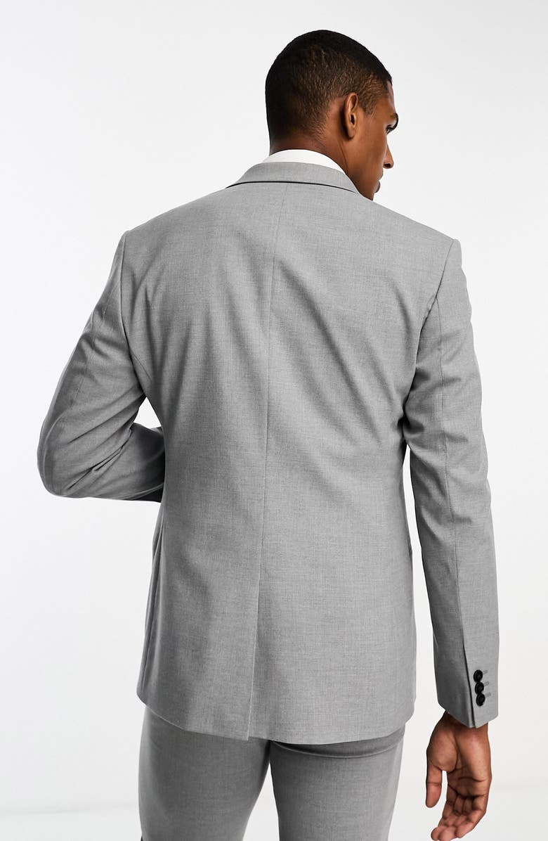 ASOS DESIGN Slim Fit Heathered Suit Jacket, Alternate, color, 