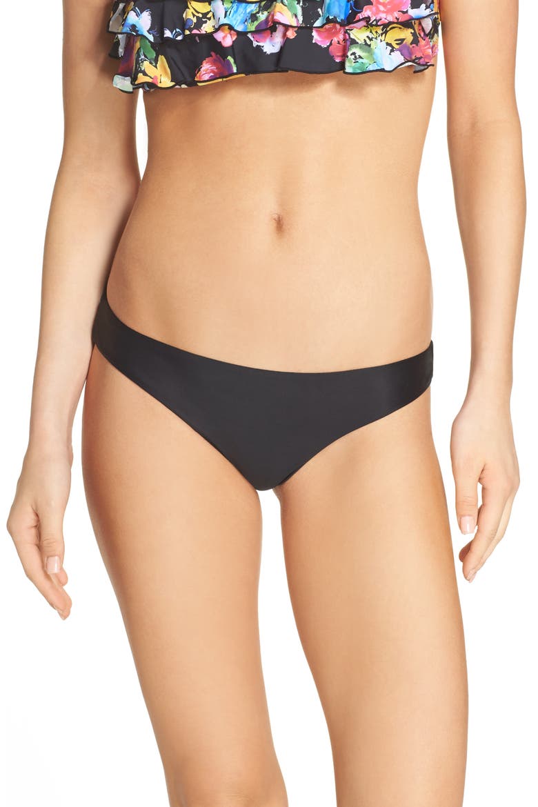 Ruched Bikini Bottoms, Main, color, MIDNIGHT