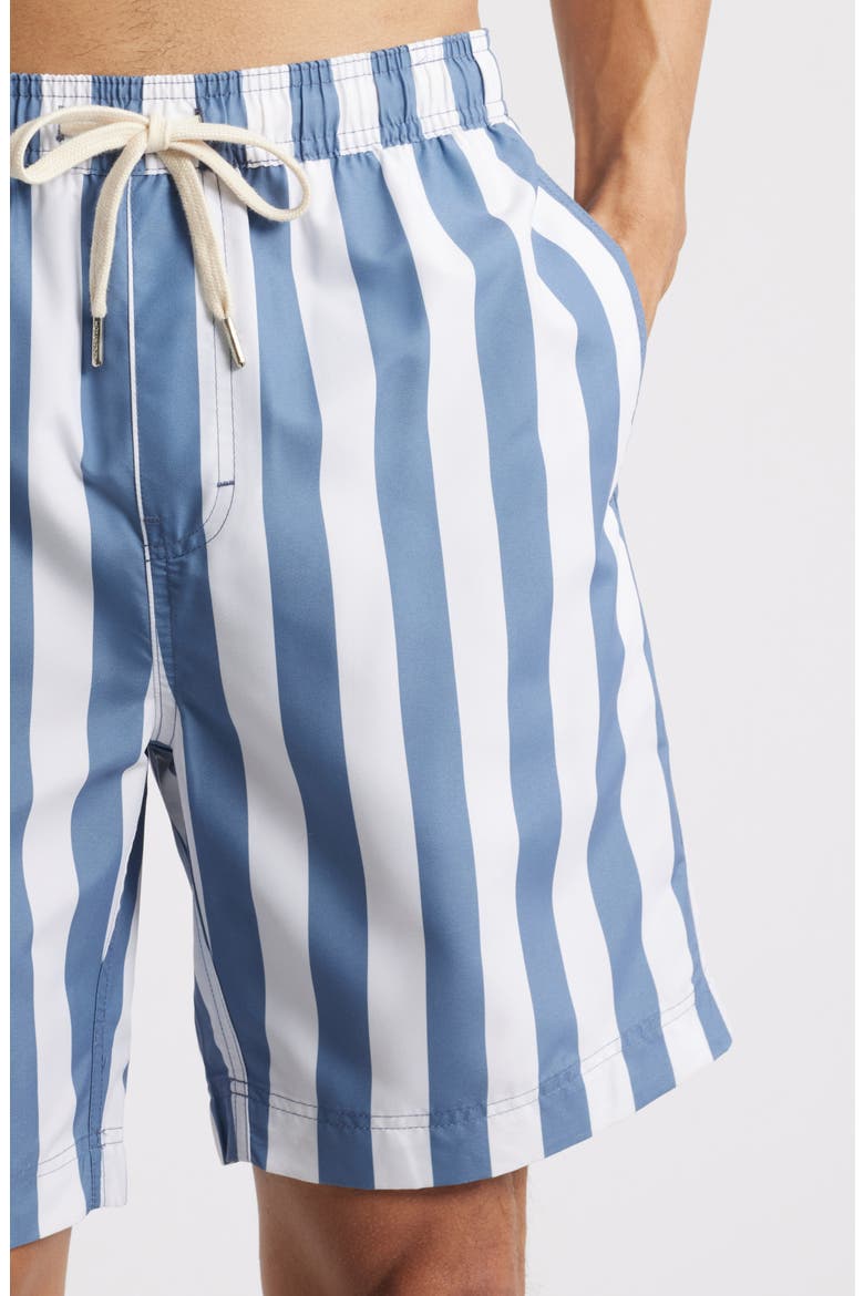 8-Inch Polyester Classic Swim Trunks, Alternate, color, BLUE CHIP- WHITE RESORT STRIPE