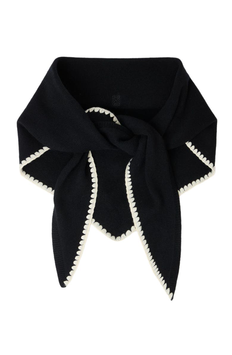 SANDRO Ribbed wool scarf, Main, color,