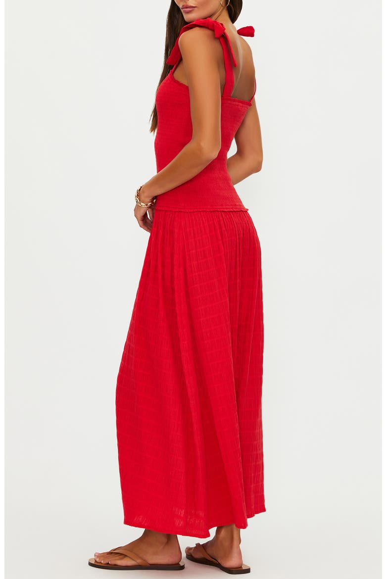 Isadora Smocked Cover-Up Maxi Dress, Alternate, color, CRIMSON