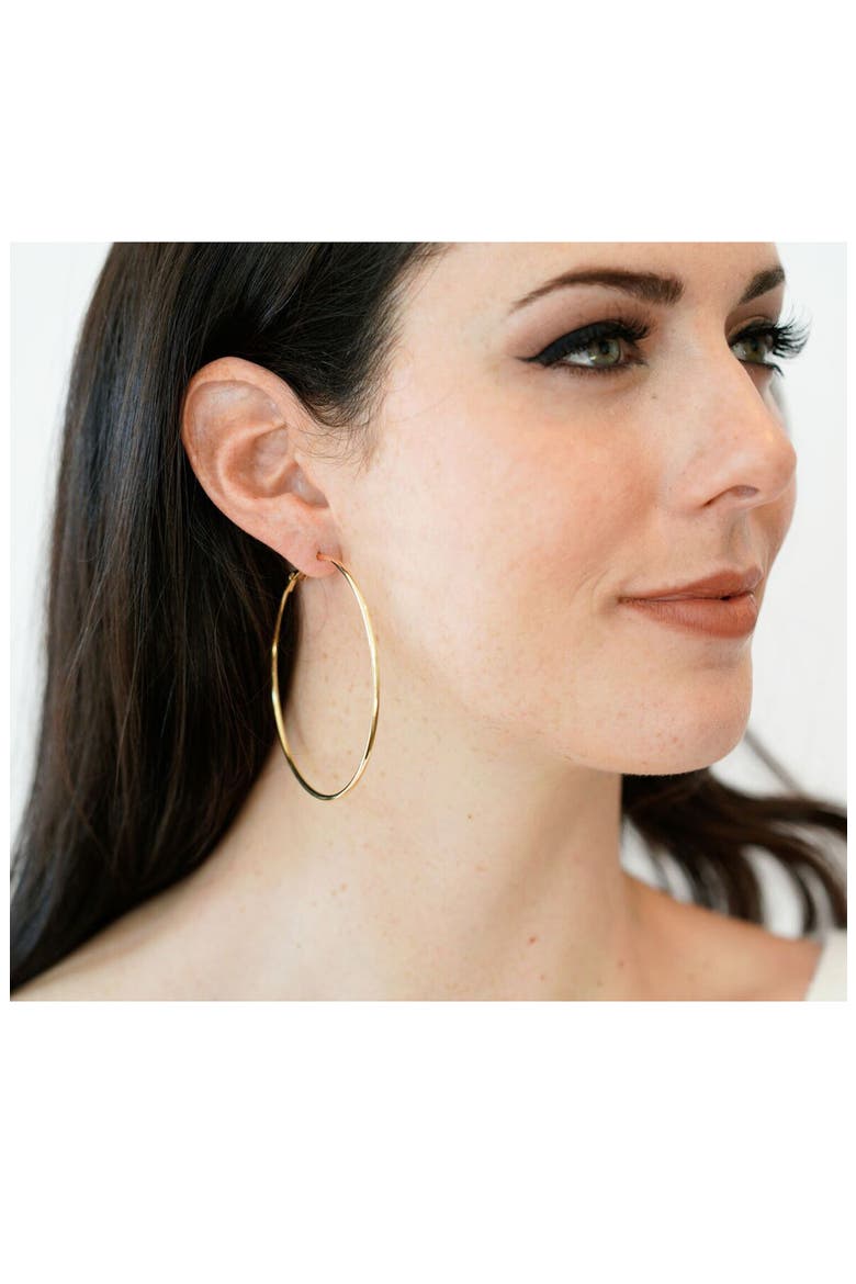 Gold Hoop Earrings, Alternate, color, GOLD