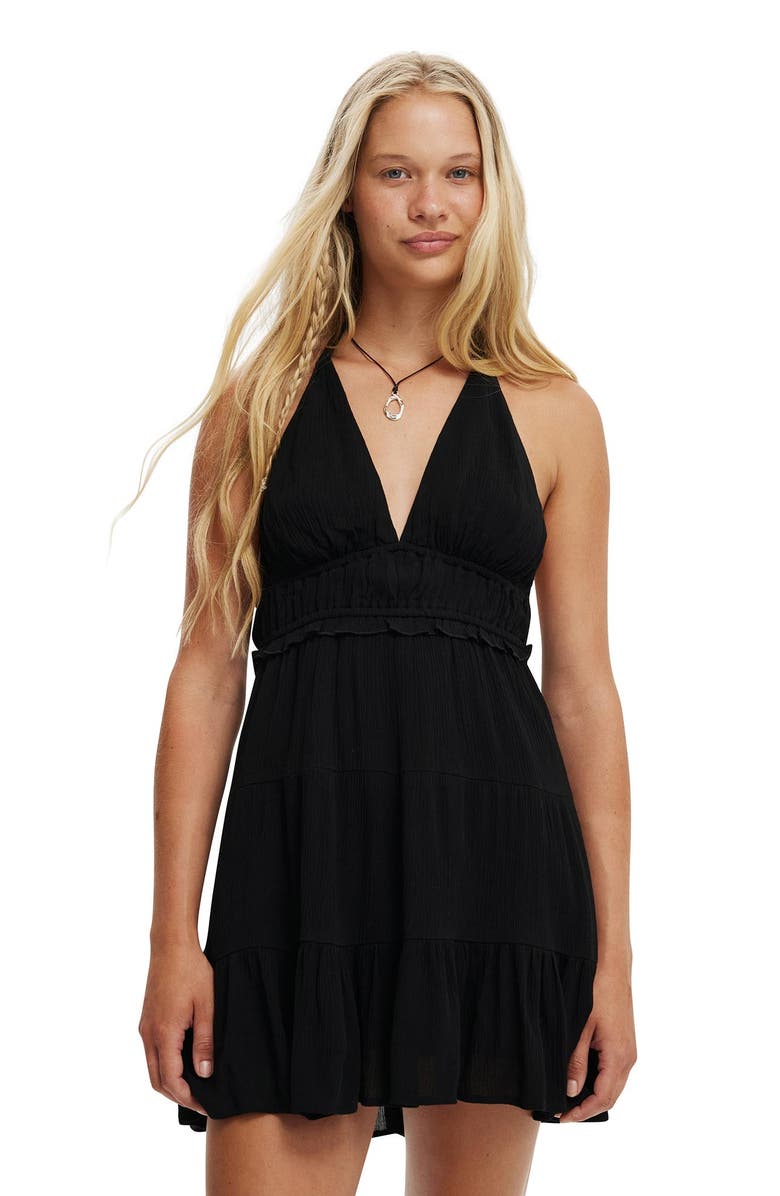 Cotton On Women's Danielle Halter Sundress, Main, color, Black