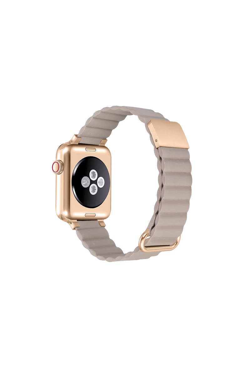 Riley Magnetic Leather Band for Apple Watch, Alternate, color, Khaki