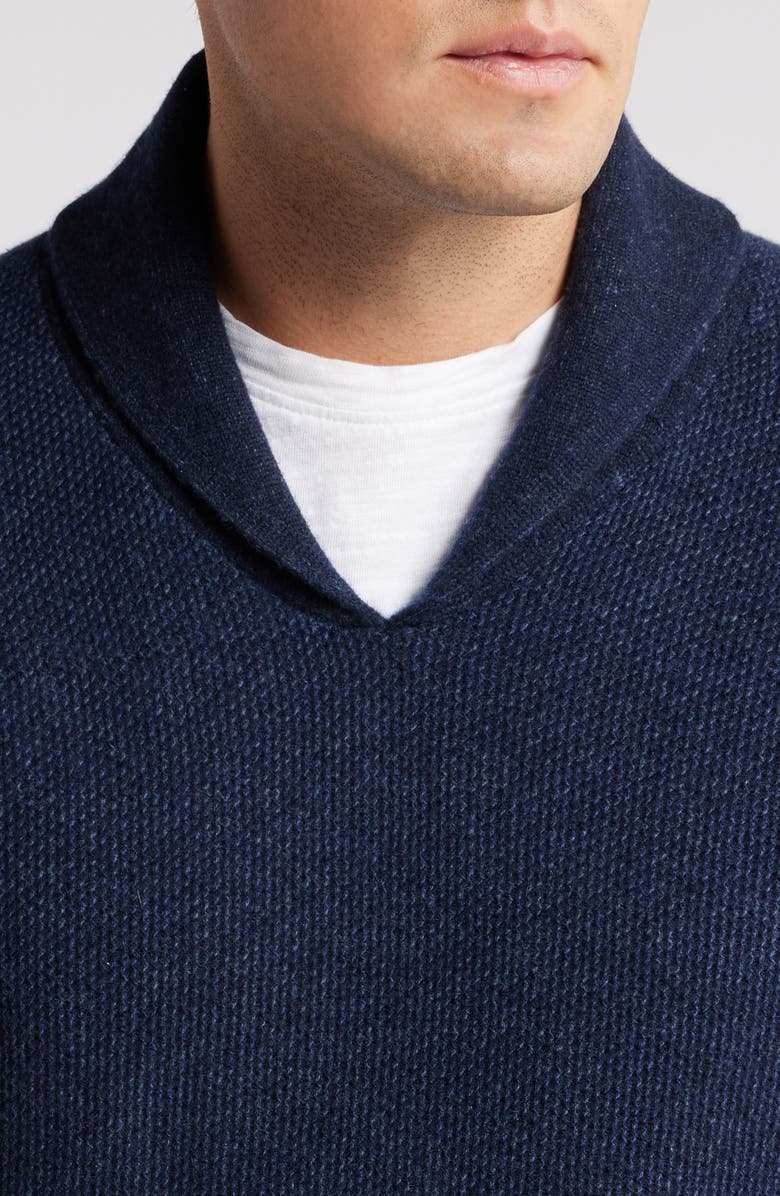 Peter Millar Corbet Shawl Collar Merino Wool Blend Sweater, Alternate, color, 