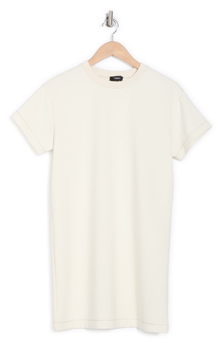Theory Boxy T-Shirt Dress, Alternate, color, Ivory