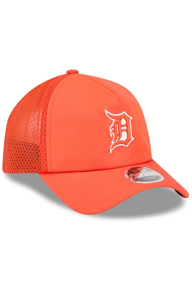 Men's New Era Orange Detroit Tigers 2026 Batting Practice Apex 9FORTY Adjustable Trucker Hat, Alternate, color, Orange