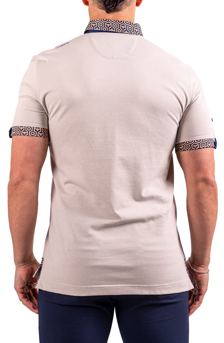 Maceoo Collarsolidrhino Grey Button-Down Polo, Alternate, color, Grey