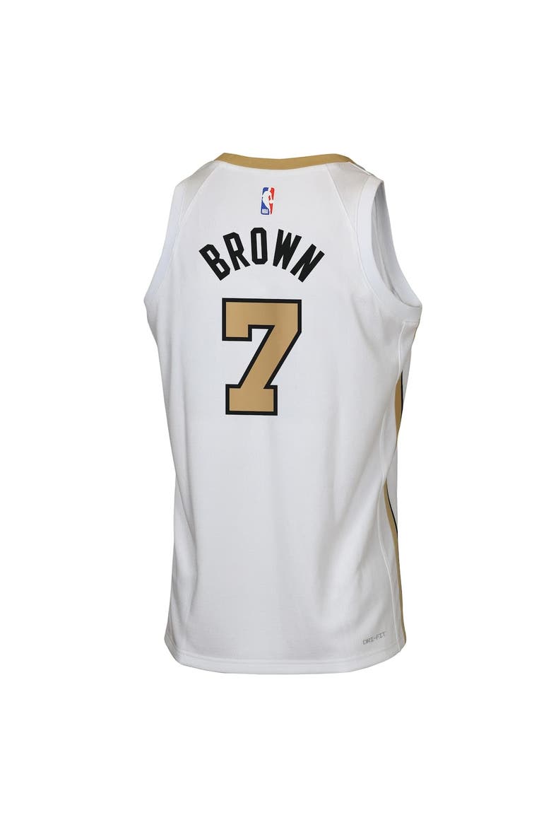 Youth Nike Jaylen Brown White Boston Celtics 2025/26 City Edition Swingman Jersey, Alternate, color, White