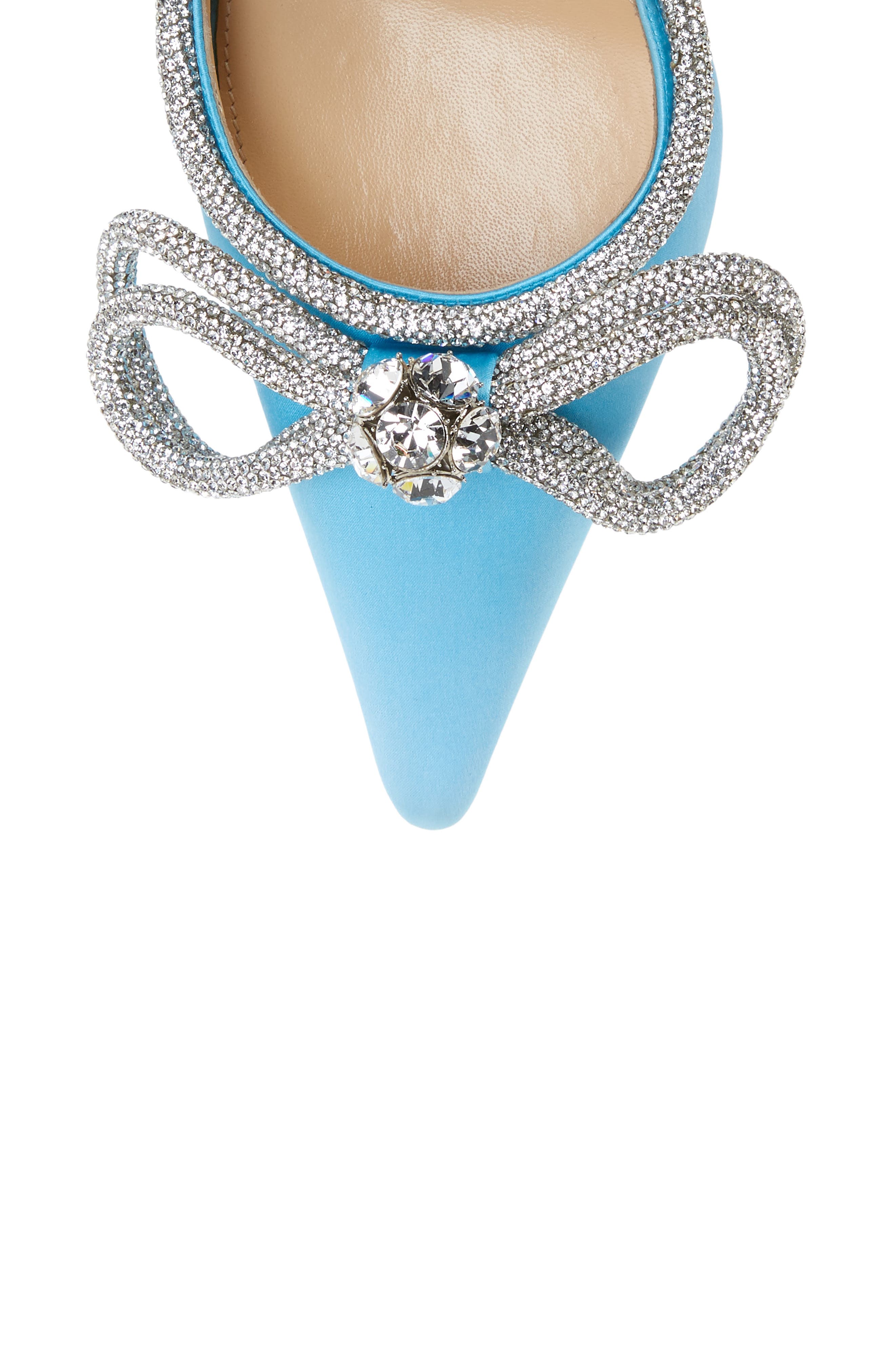 Mach & Mach Double Crystal Bow Pointed Toe Pump, Alternate, color, 